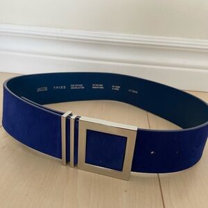 Jacob Blue Belt with Silver Buckle